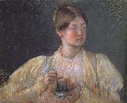 Mary Cassatt Hot chocolate painting